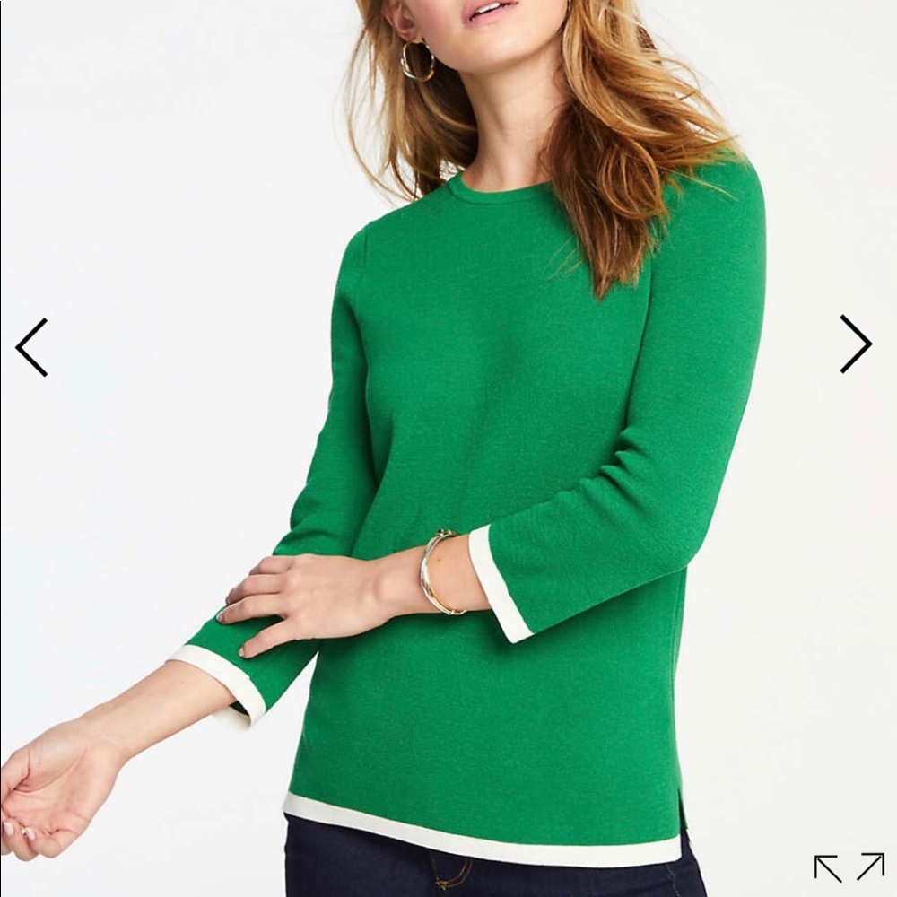 ❌SOLD❌ NWT Ann Taylor green 3/4 Sleeve Sweater XXL